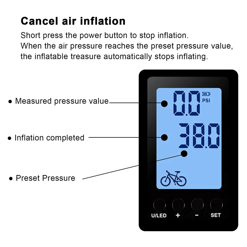 Portable Air Bike Pump Mini Electric Inflator Rechargeable Air Pump Auto Car Inflatable Rechargeable Compressor Portable Air Bike Pump Mini Electric Inflator Rechargeable Air Pump Auto Car Inflatable Rechargeable Compressor