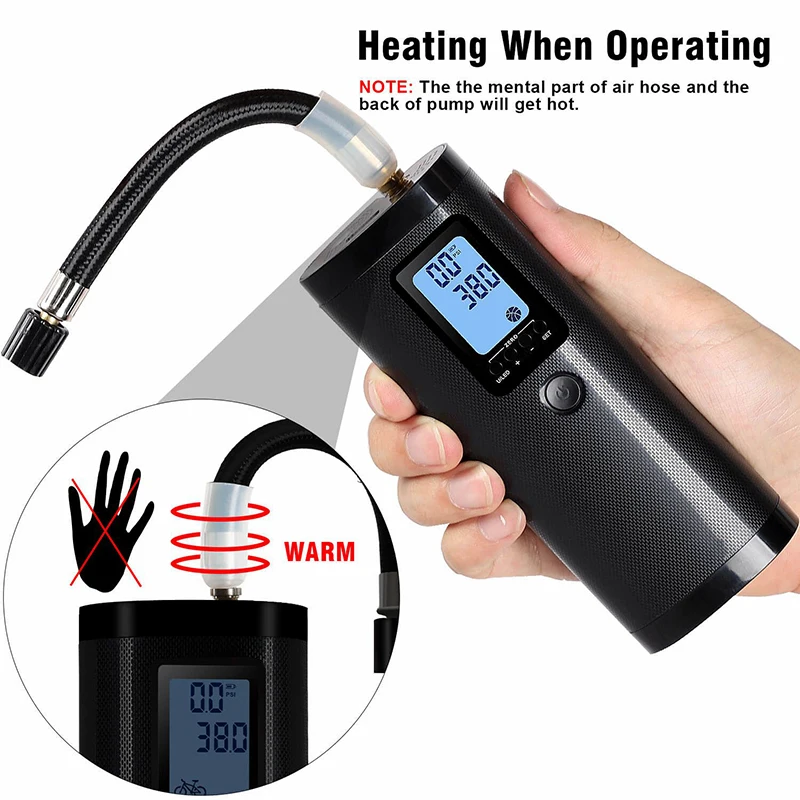 Portable Air Bike Pump Mini Electric Inflator Rechargeable Air Pump Auto Car Inflatable Rechargeable Compressor Portable Air Bike Pump Mini Electric Inflator Rechargeable Air Pump Auto Car Inflatable Rechargeable Compressor