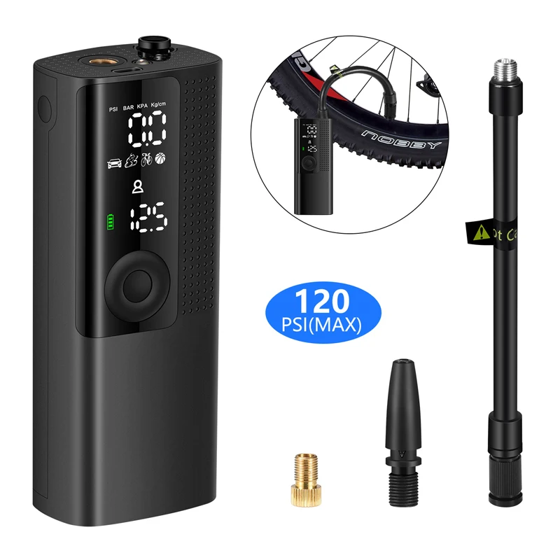 Portable Air Bike Pump Mini Electric Inflator Rechargeable Air Pump Auto Car Inflatable Rechargeable Compressor Portable Air Bike Pump Mini Electric Inflator Rechargeable Air Pump Auto Car Inflatable Rechargeable Compressor
