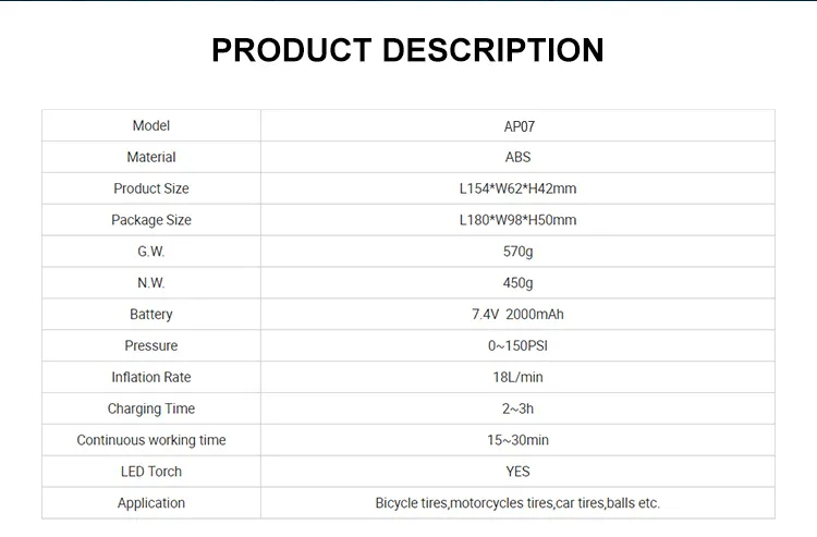 Portable Air Bike Pump Mini Electric Inflator Rechargeable Air Pump Auto Car Inflatable Rechargeable Compressor Portable Air Bike Pump Mini Electric Inflator Rechargeable Air Pump Auto Car Inflatable Rechargeable Compressor