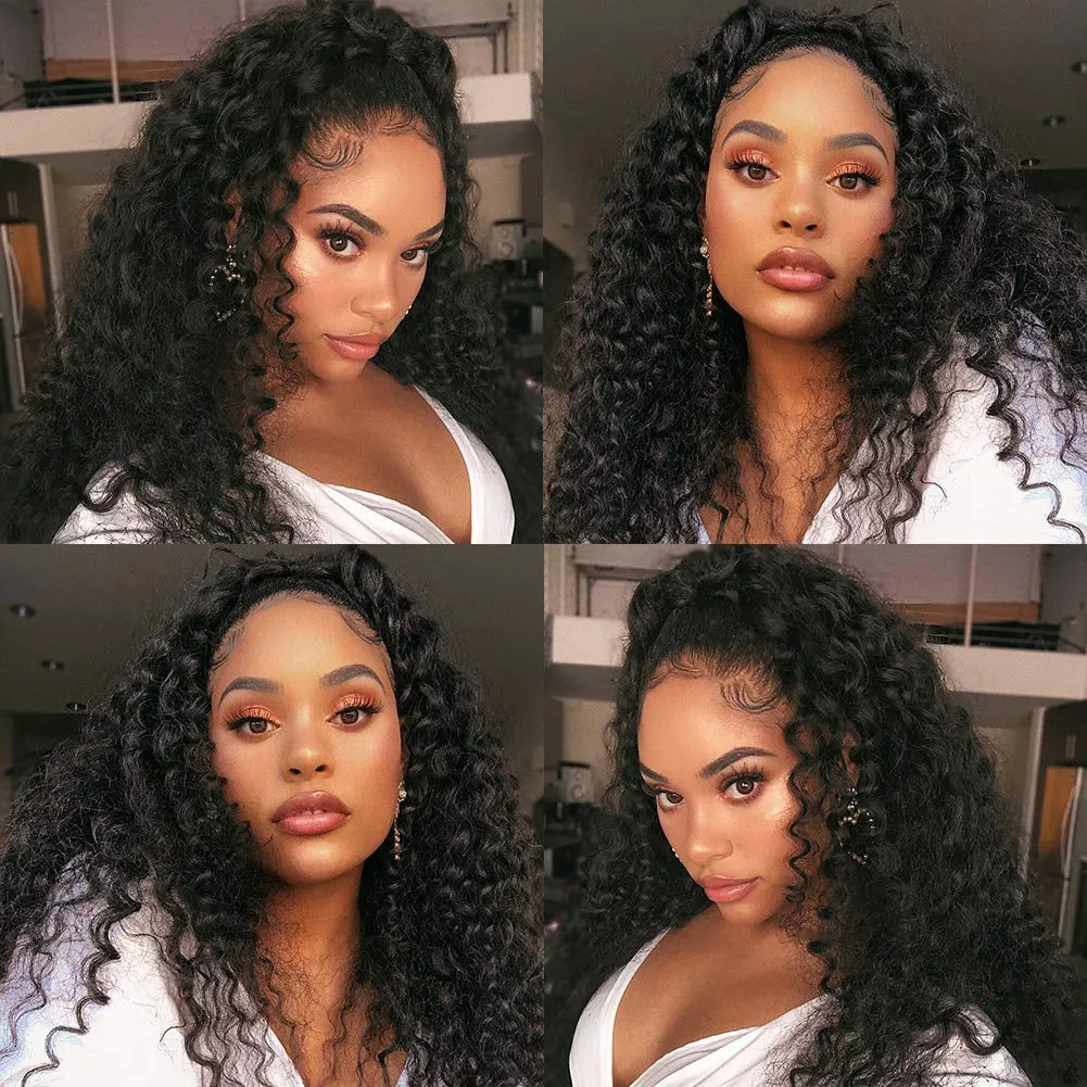 Reddish Brown Kinky Curly Wig Synthetic Lace Front Wigs For Women Copper Red Pre Plucked With Baby Hair Lace Closured Wig Reddish Brown Kinky Curly Wig Synthetic Lace Front Wigs For Women Copper Red Pre Plucked With Baby Hair Lace Closured Wig