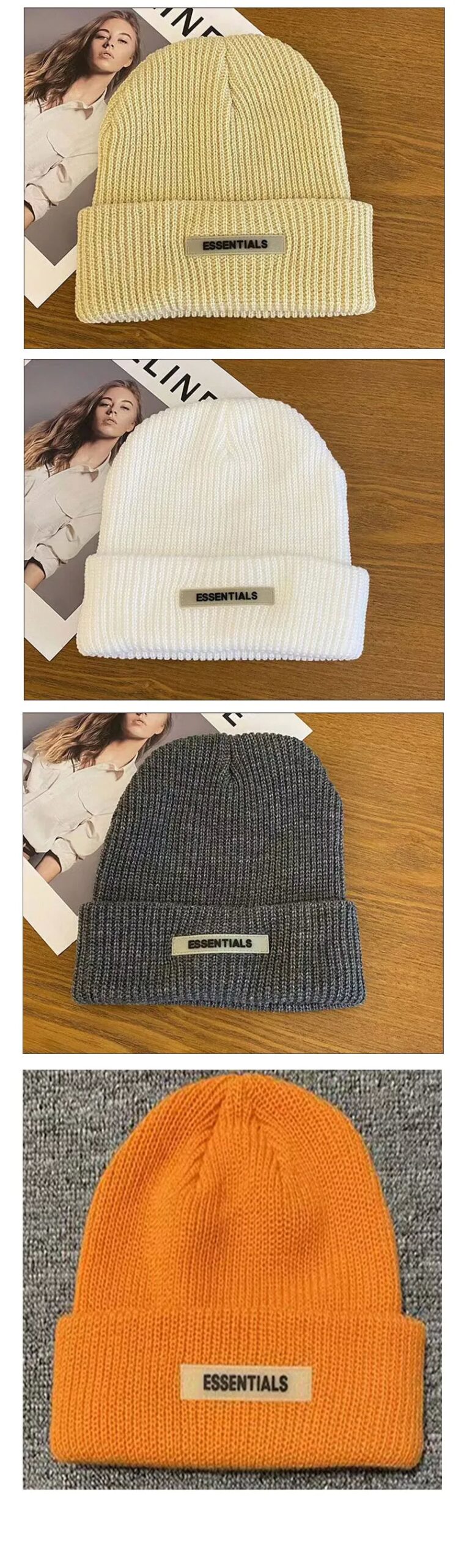 Knitted Hats For Women Black Hat Winter Mens Caps Women For Ladies Knitted Thick Cap Chaopai Woolen Landlord Guapi Hat