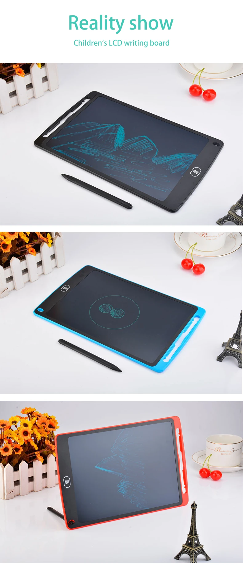 8.5/10/12/inch LCD Writing Tablet Drawing Board Kids Graffiti Sketchpad Toys Handwriting Blackboard Magic Drawing Board Toy Gift