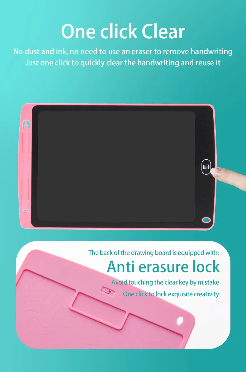 8.5/10/12/inch LCD Writing Tablet Drawing Board Kids Graffiti Sketchpad Toys Handwriting Blackboard Magic Drawing Board Toy Gift