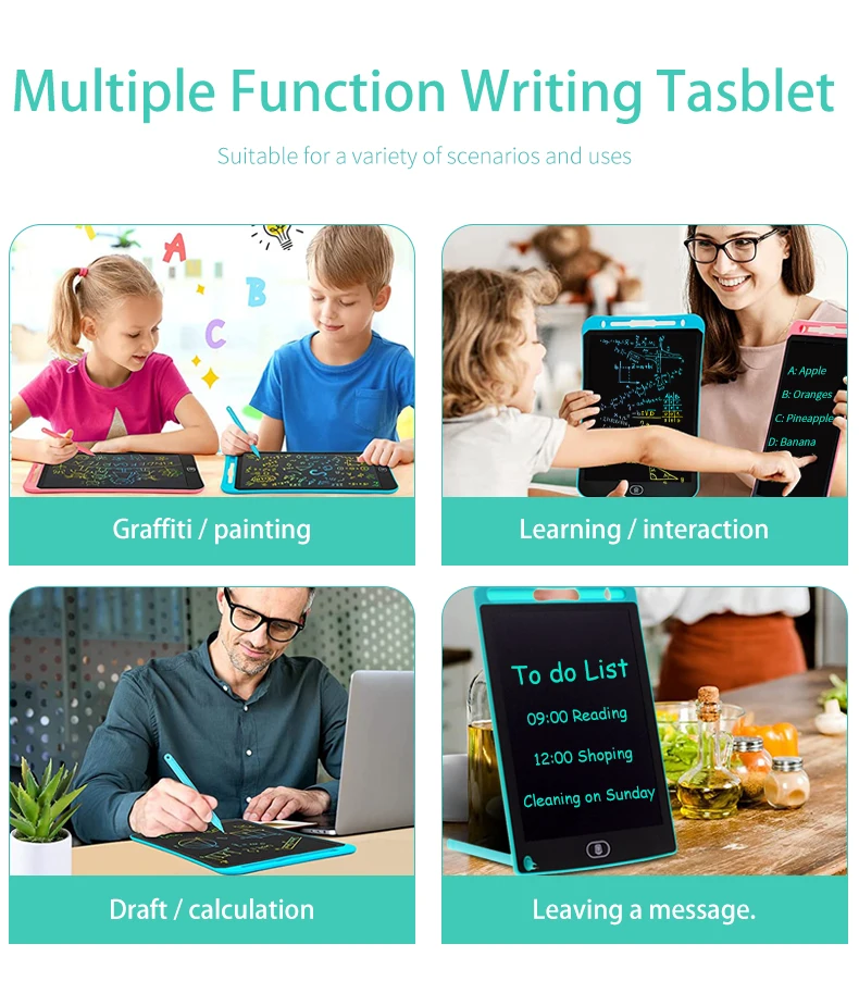 8.5/10/12/inch LCD Writing Tablet Drawing Board Kids Graffiti Sketchpad Toys Handwriting Blackboard Magic Drawing Board Toy Gift