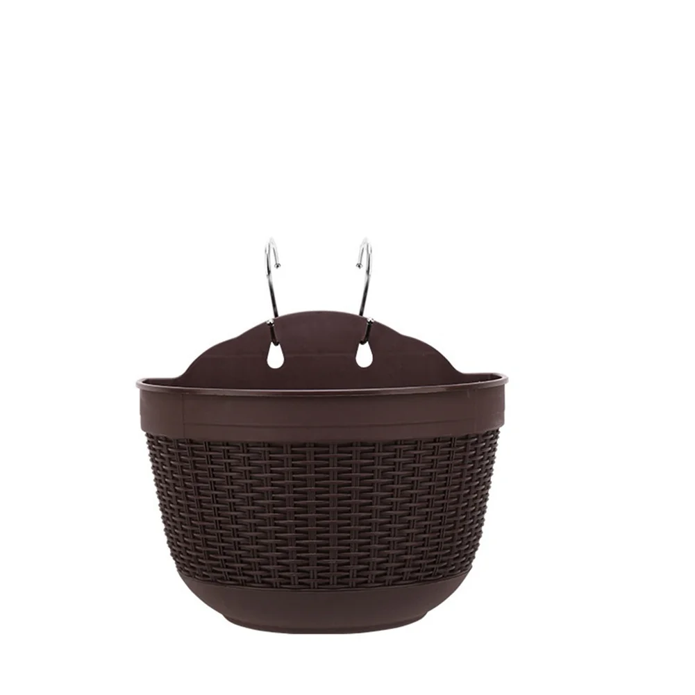Wall Hanging Flower Pot Garden Fence Balcony Basket Plant Potted Flower Pot Decoration
