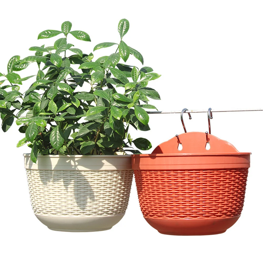 Wall Hanging Flower Pot Garden Fence Balcony Basket Plant Potted Flower Pot Decoration