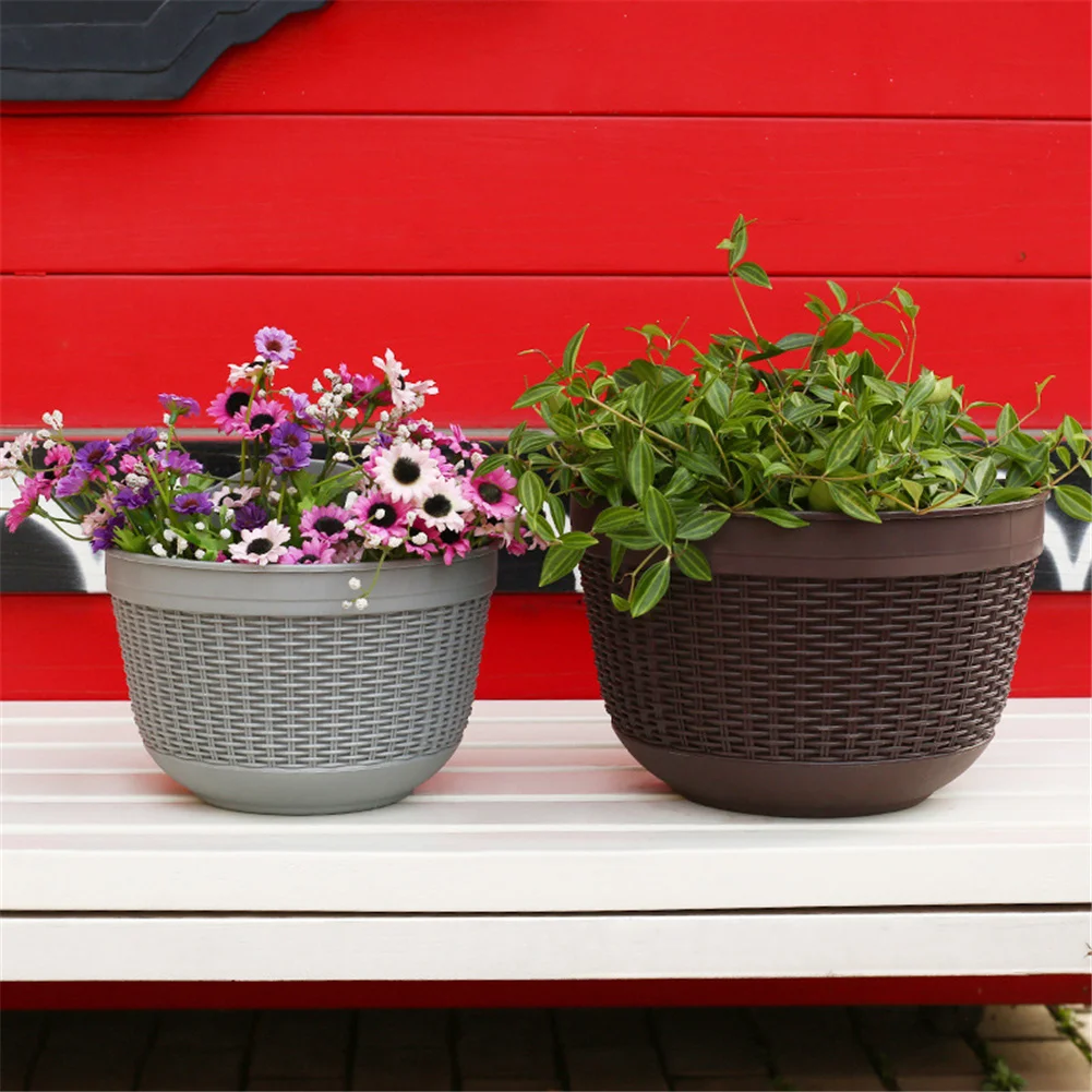 Wall Hanging Flower Pot Garden Fence Balcony Basket Plant Potted Flower Pot Decoration