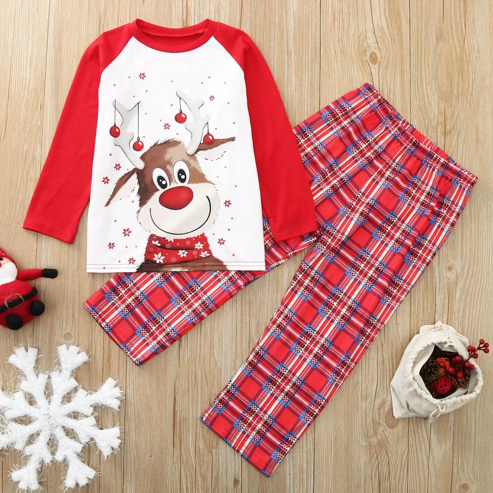 Mother Kids Adult Baby Xmas Family Matching Outfits Christmas Pajamas Family Clothes 2023 Family Christmas Pajamas Set Deer
