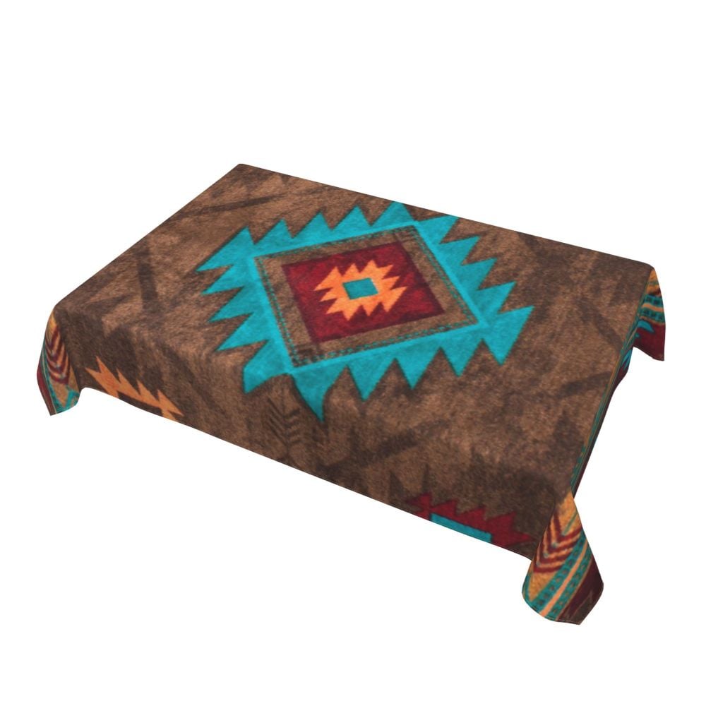 Cal Antique Turkish Kilim Tablecloth Backing Elastic Edge Table Covers Bohemian Ethnic Vintage Persian Carpet Tribal Table Cloth