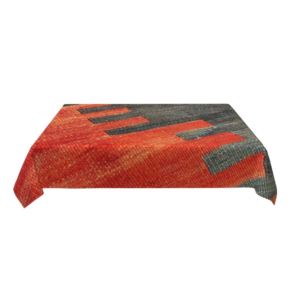 Cal Antique Turkish Kilim Tablecloth Backing Elastic Edge Table Covers Bohemian Ethnic Vintage Persian Carpet Tribal Table Cloth