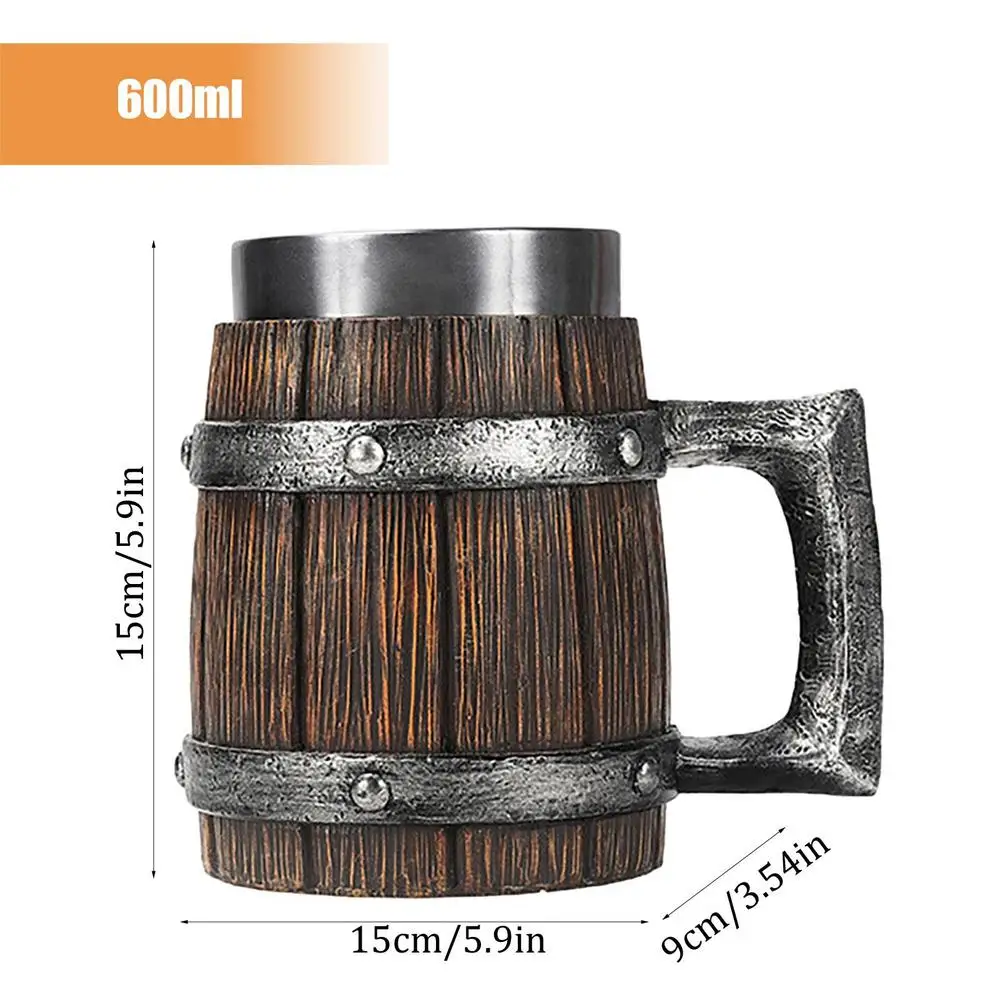 Large Viking Beer Mug Wooden Beer Tankard Cup Viking Coffee Cool Mug Whiskey Barrel Cup Antique Barrel for Party Decoration Large Viking Beer Mug Wooden Beer Tankard Cup Viking Coffee Cool Mug Whiskey Barrel Cup Antique Barrel for Party Decoration